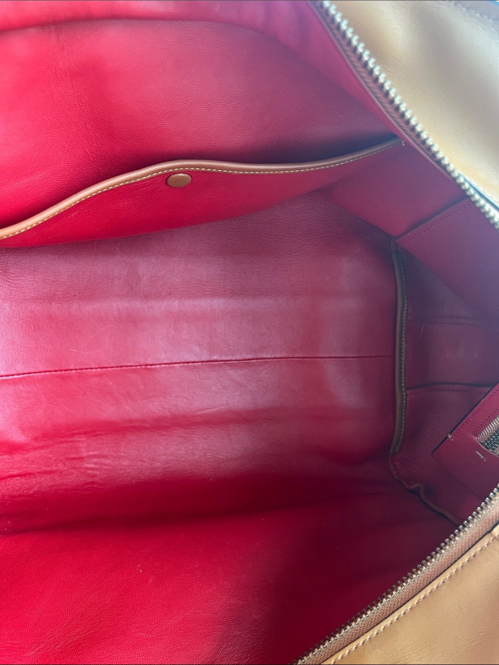 COACH Burgundy Leather Studded Satchel with Multicolor Accent Studs - Picture 11 of 11